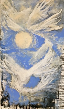 On The Wings Of An Angel, acrylic, 60 x 36, SOLD