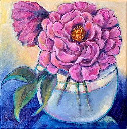 Proud Peony, 12” x 12”, acrylic. SOLD