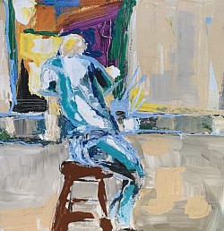 Artist At Work 10 x 10 acrylique SOLD